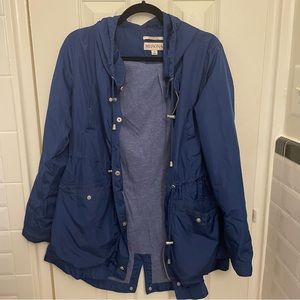 Blue raincoat, size Medium